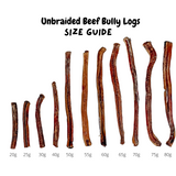 Unbraided Beef Bully Logs