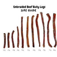 Unbraided Beef Bully Logs
